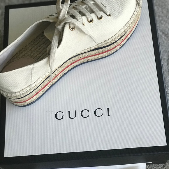 Gucci canvas platform espadrilles - NIB - 40EU - Picture 10 of 11